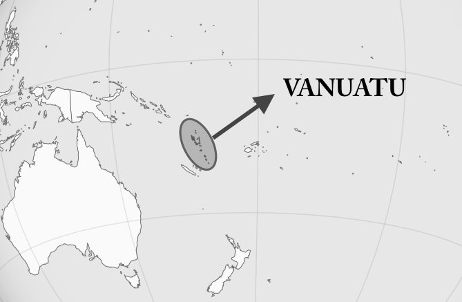 Vanuatu in a map