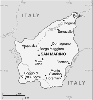 San Marino map