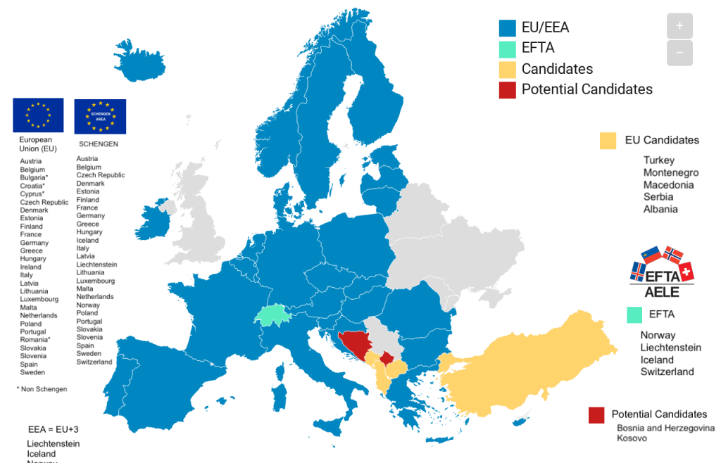List Of EU EEA Schengen Countries Best Citizenships