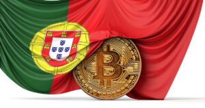 Portugal Flag and Bitcoin